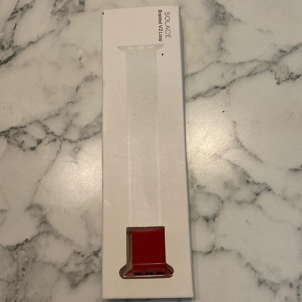 Red Solace Braided V2 Loop Band for Apple Watch.